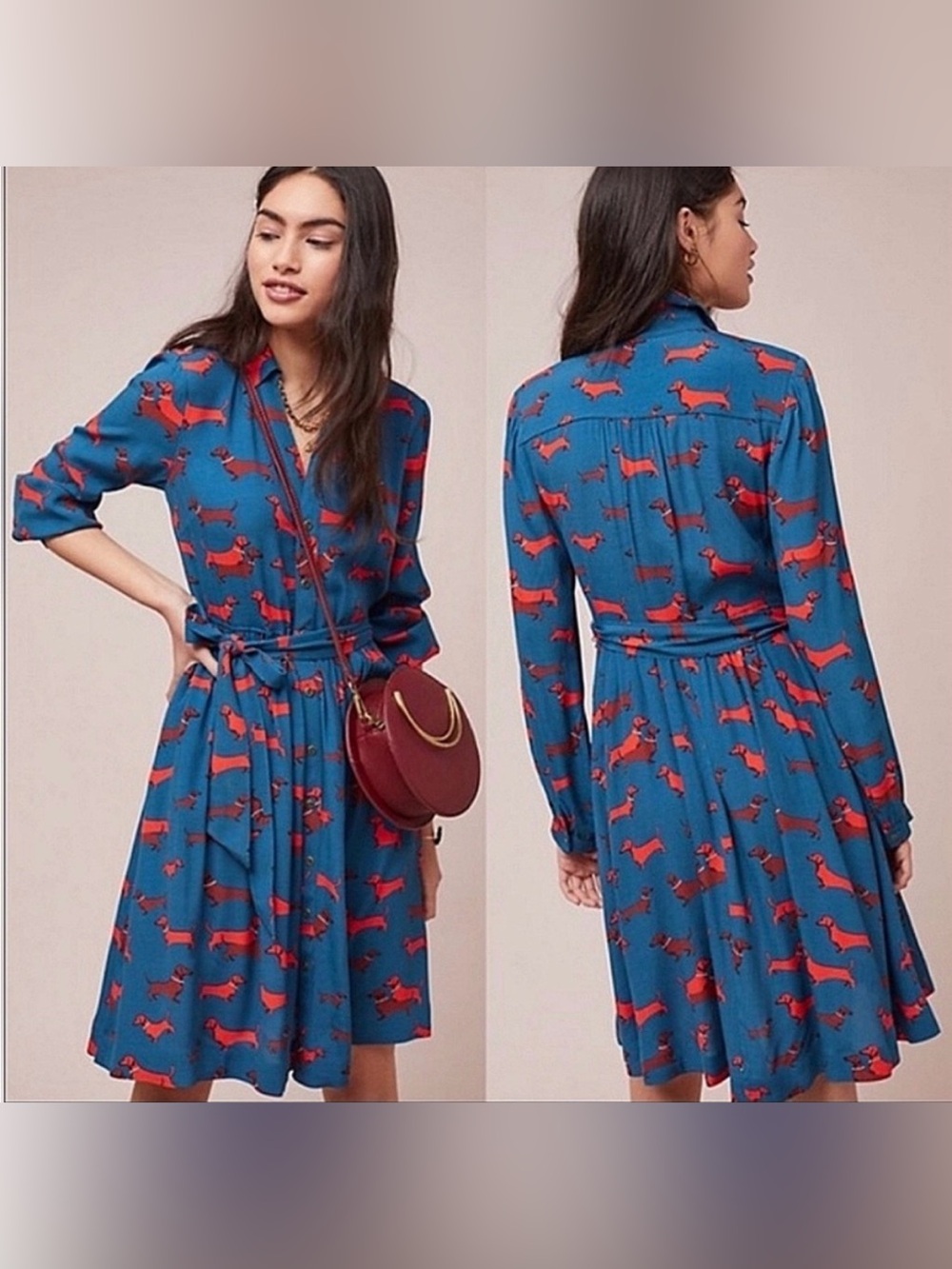 Anthropologie 33 of 52 Conversation Dachshund Dog Dress
